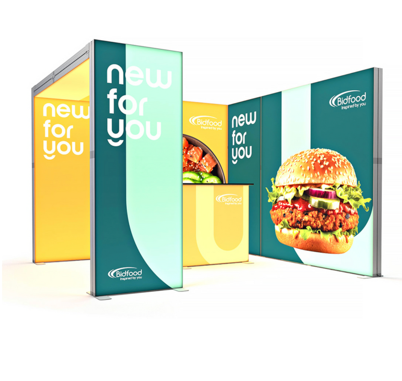 Stand 3×3-Arco-Esquina- Caja de Luz a 2.25M en Renta